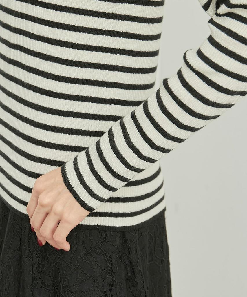 ROPE PICNIC Sweater Color Turtleneck M [New Added] [Web-Exclusive Color Beige] Anti-Pilling/Ribbed Pullover, Women's, Off-White (17)