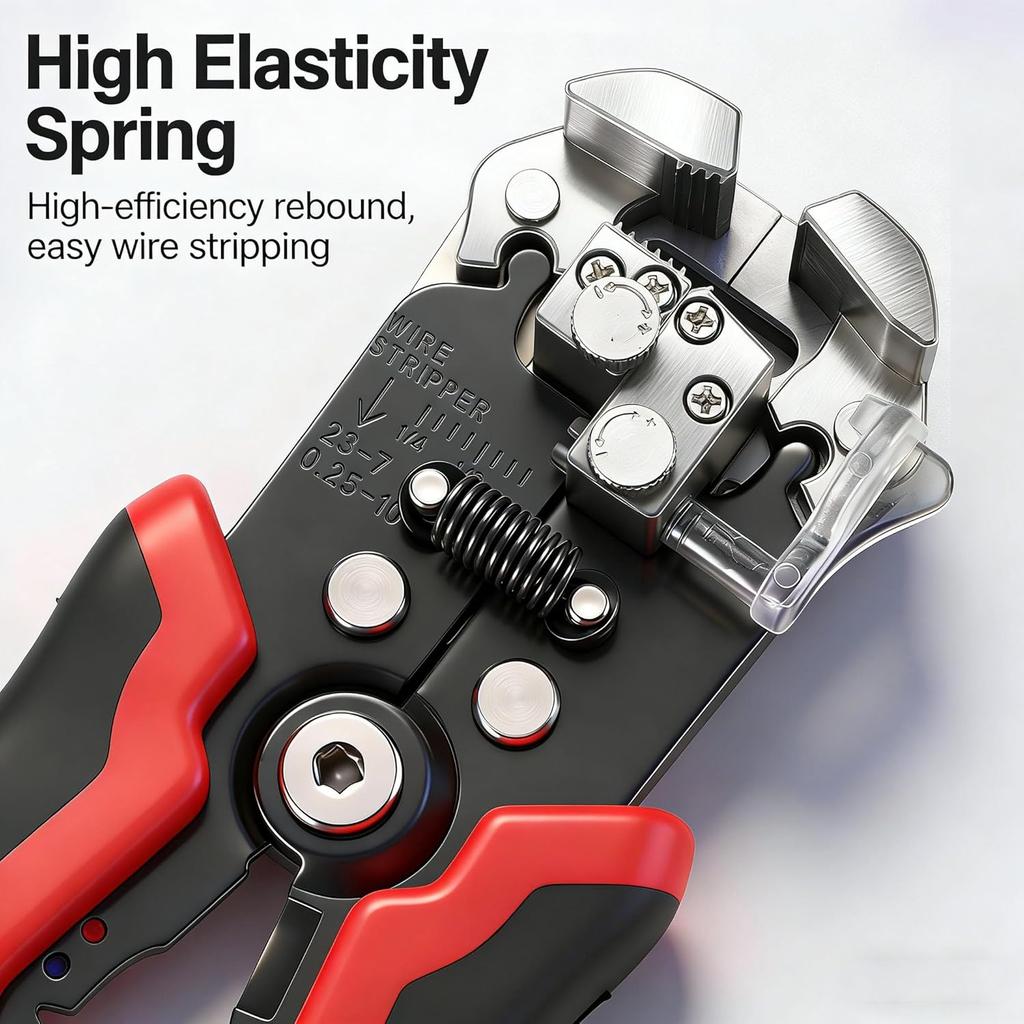 3-in-1 Automatic Wire Stripper/Cutter/Crimper, 8 Inch Multi Pliers For Electrical Wire Stripping, Cable Cutting,Crimping
