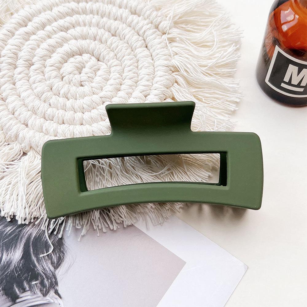 10.5cm Square Frosted Claw Clip - High-End Hair Bun Clip Accessories Plastic/Resin