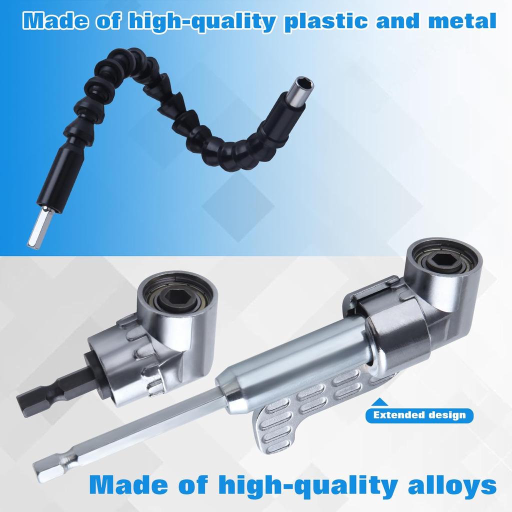 LEONTOOL Flexible Shaft 105 Degree Right Angle Drill Flexible Right Angle Drill Flexible Socket Right Angle Drill Extension Angle Screw Handy Hex