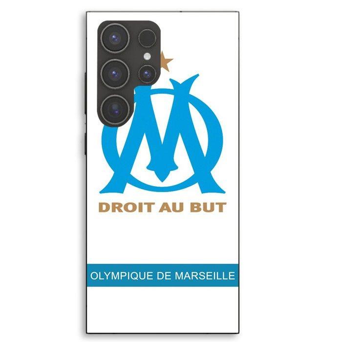 Coque Pour Samsung Galaxy S23 Ultra logo OM Olympique de Marseille blanc Fond Maniacase