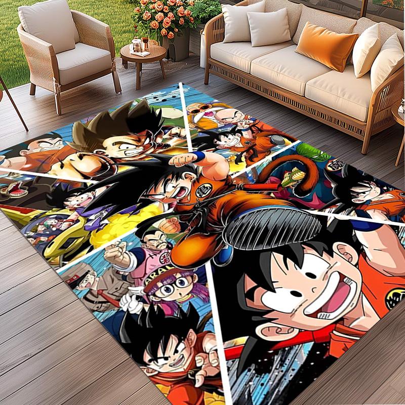 DRAGON BALL Print Rug, Washable Floor Carpet, For Entryway Dorm Laundry Room Office Study, Home Decor Birthday Christmas Gift