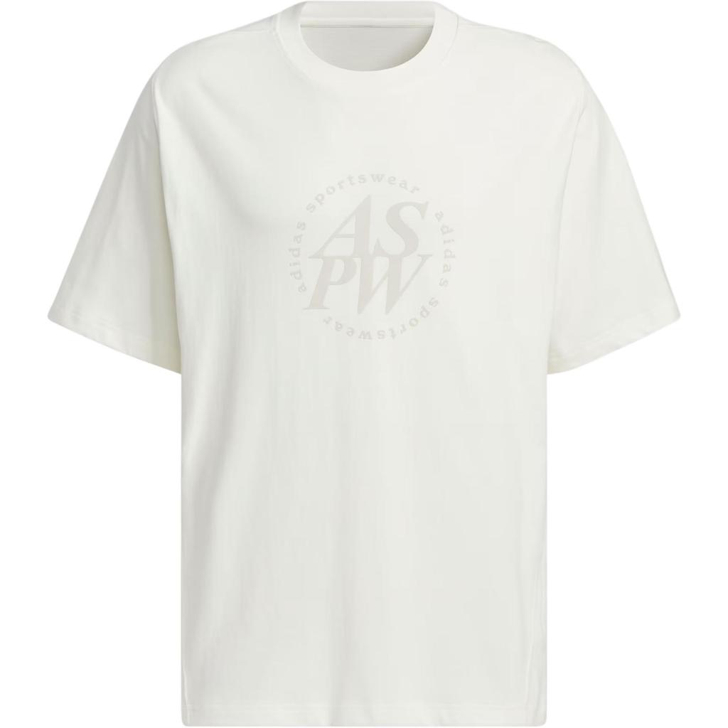 Adidas St Graphic T-Shirt With Letter Print And Drop-Shoulder Sleeves Men Han-Jade-White JI6257