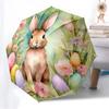1 Stück Hasen-Eier Automatischer Faltregenschirm, 8 Speichen Eisenrahmen, Geeignet für Reisen im Freien und den täglichen Gebrauch yy251120257