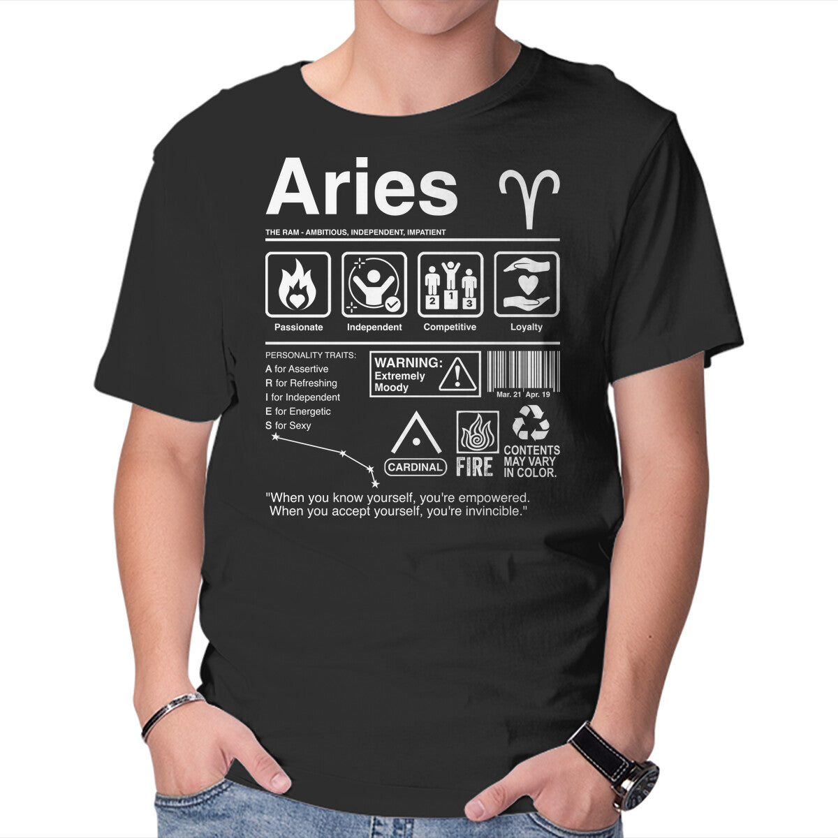 Unisex Crew Neck T-Shirt Aries Label Graphic Short Sleeve Casual Tee XXXXL