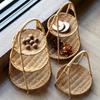 Rattan Imitation Woven Fruit Storage Tray, Dried Fruit Tray, Candy Snack Rack, European-Style, Dry Fruit Bowl, Afternoon Saucer