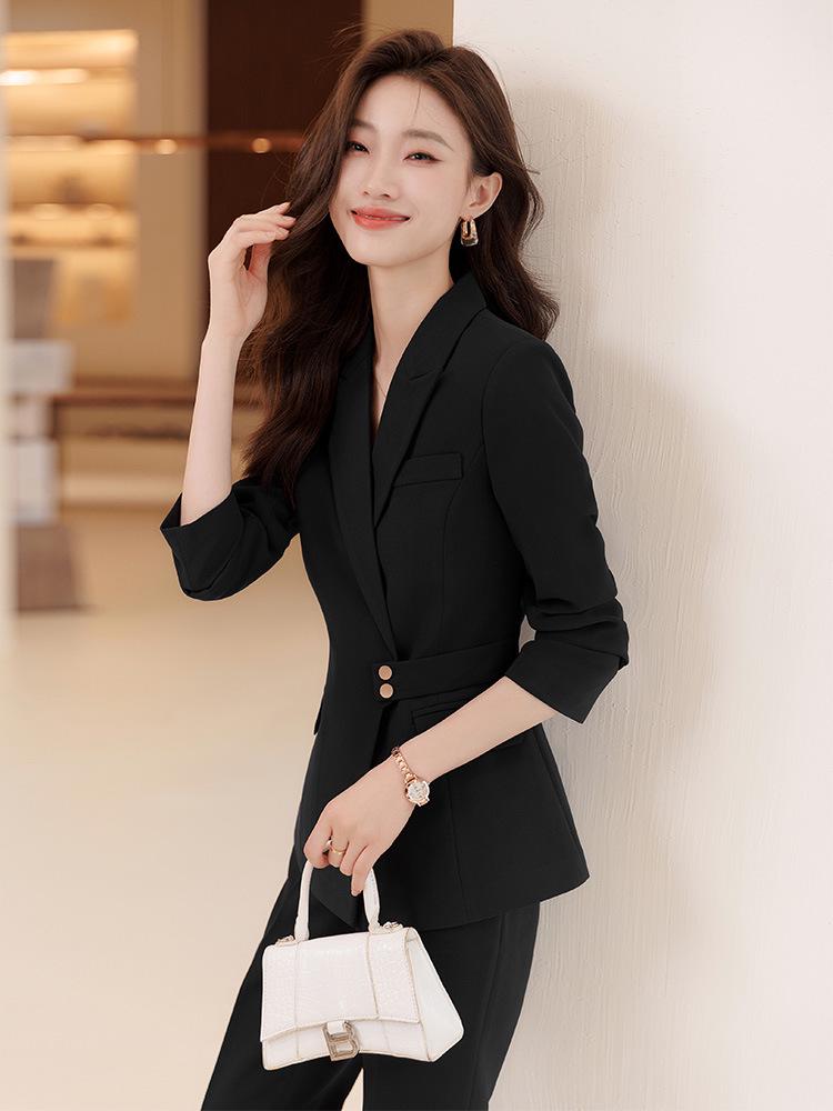 Women's Slim-Fit Professional Suit Set, New Autumn/Winter Collection, Ideal for Real Estate or 4S Store Sales Office