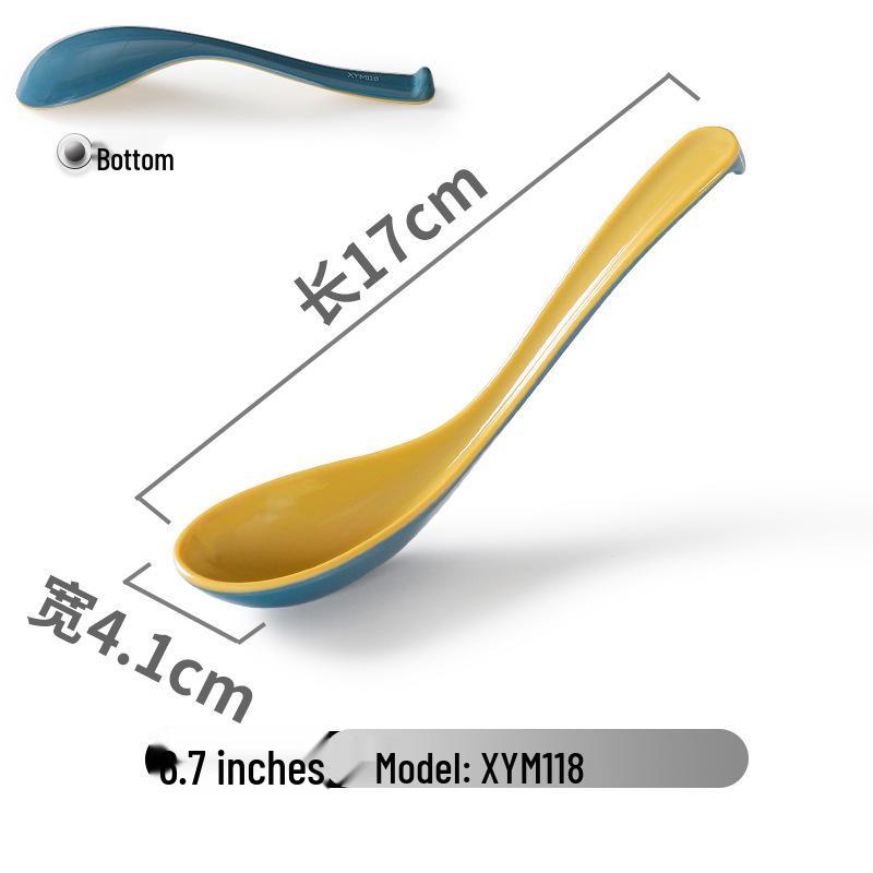 Xiangyuanmei Colorful Melamine Soup Spoon - Restaurant & Hotel Stirring Spoon, Imitation Porcelain, Plastic, for Hot Pot