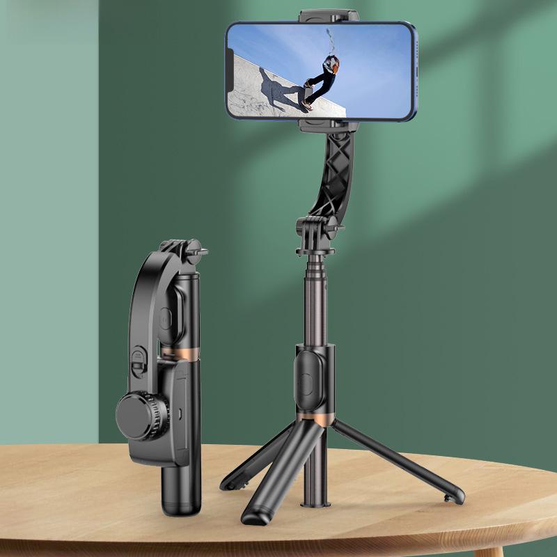 CYKE Håndholdt Gimbal Stabilisator: Uttrekkbar selfiestang, skrivebordsmobilholder, anti-riste live-stativ