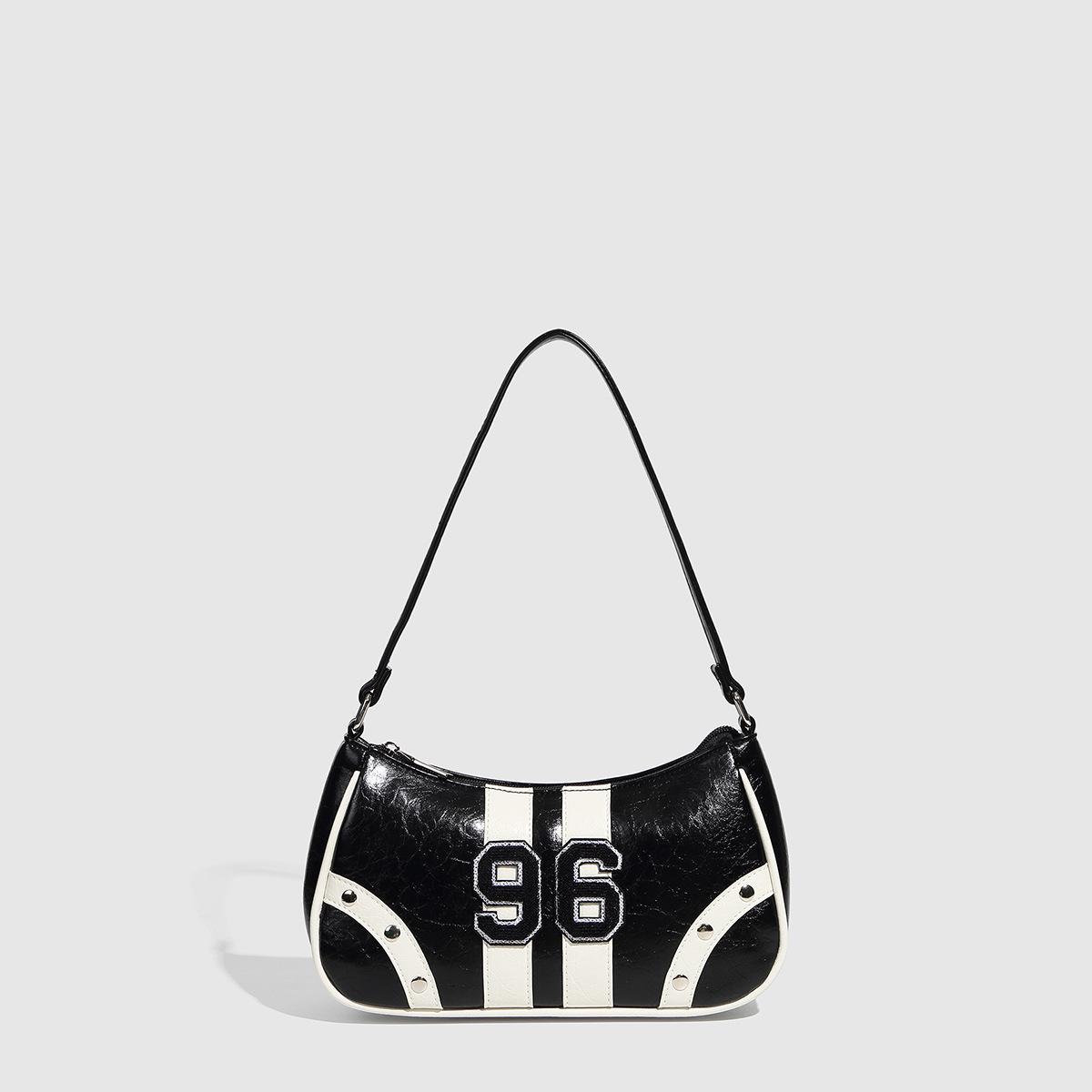 

Новая сумка через подмышку, сумка для боулинга, женская сумка, сумка на запястье, сумка на заклепках, сумка на плечо чёрный