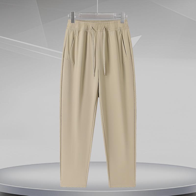 Quick Drying Casual Pants Men's Lightweight Ice Silk Pants Men's Summer Breathable Loose Men's Pants Straight Leg Oversized Pants Men