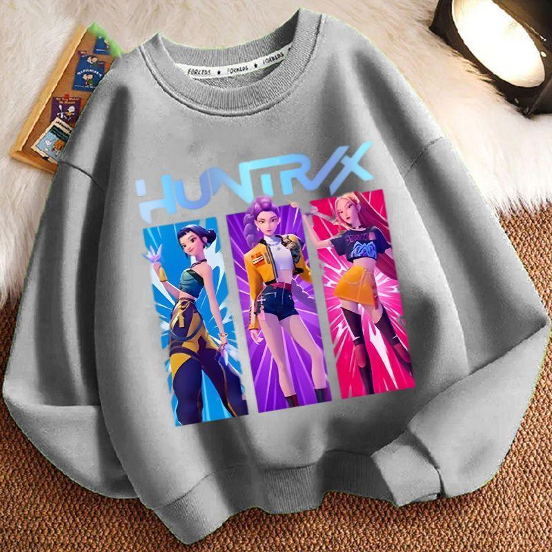 Kinder Hexenjagd Team Rundhals-Hoodie, Frühling und Herbst Jungen und Mädchen Langarm Freizeitjacke