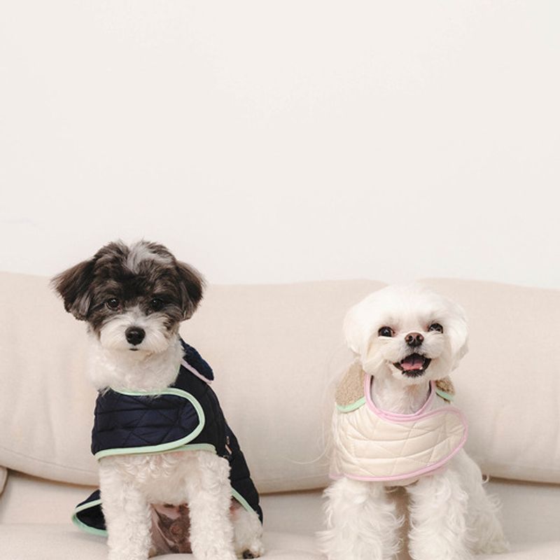 GAYEON LEE LETO Quilted Dog Jacket-Ivory