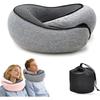 Travel Neck Pillows for Airplanes 2026 New Travel Pillow Neck Travel Pillow Memory Foam Airplane Pillow for Offices and Cars(Dark Grey)