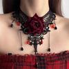 Delicate Electroplated Rose Pendant Jewelry With Adjustable Chain Perfect As Halloween Costume Accessory Or Gothic Gift