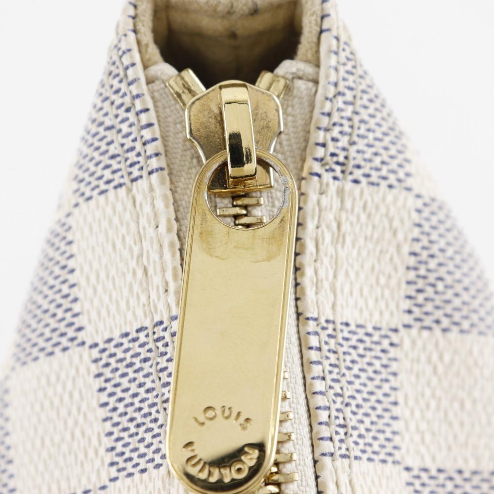 LOUIS VUITTON Saleya PM Handbag N51186 White Damier Azur Canvas Women Used