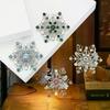 Broches de Copo de Nieve de Pedrería de Lujo de Moda Para Ropa de Mujer Abrigo Joyería Accesorios Regalos