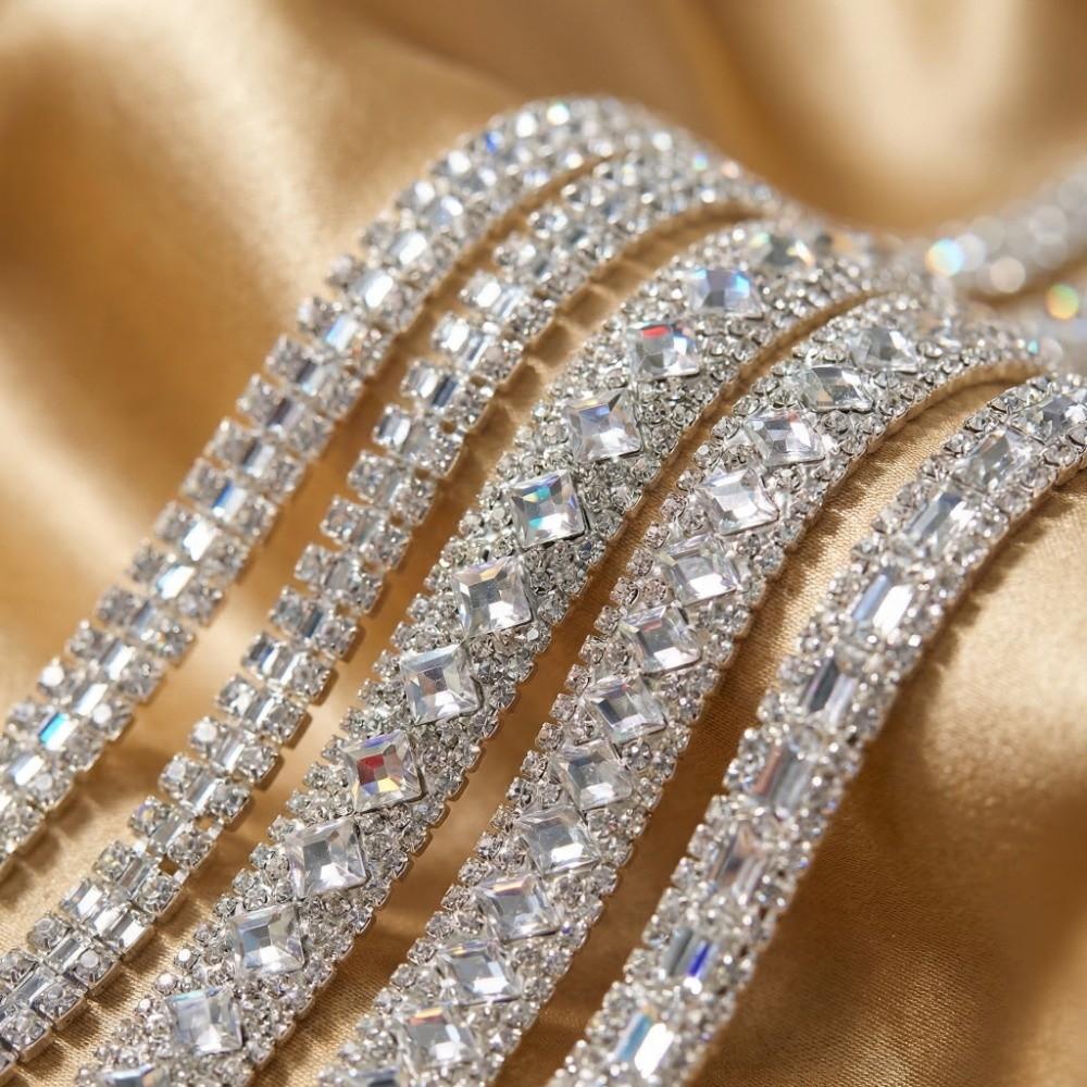 Sticky Back Rhinestone Self Adhesive Crystal Strip White Crystal DIY Crystal Rhinestone Rhinestone Tape Shoes Bag Decor