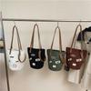 Corduroy Bucket Bag 2026 Casual Women's Simple Temperament Versatile Korean New Niche Design Shoulder Bag