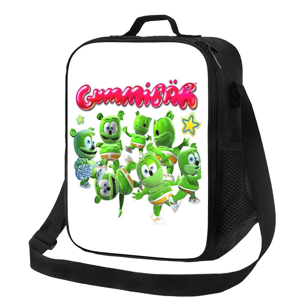 Gummibär (der Gummibär) Isolierte Lunchtasche Damen Bento Aufbewahrung Lebensmittelboxen Auslaufsicherer Behälter Kühler Thermische Lunchbox Tragetasche