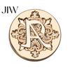 Sello de Cera para Invitación de Boda, Cabeza de Sello con Inicial del Alfabeto Iris A-Z, Cabeza Selladora de Latón Grabado para Envoltura de Regalos, Sellado de Invitaciones, Sobres, Diario