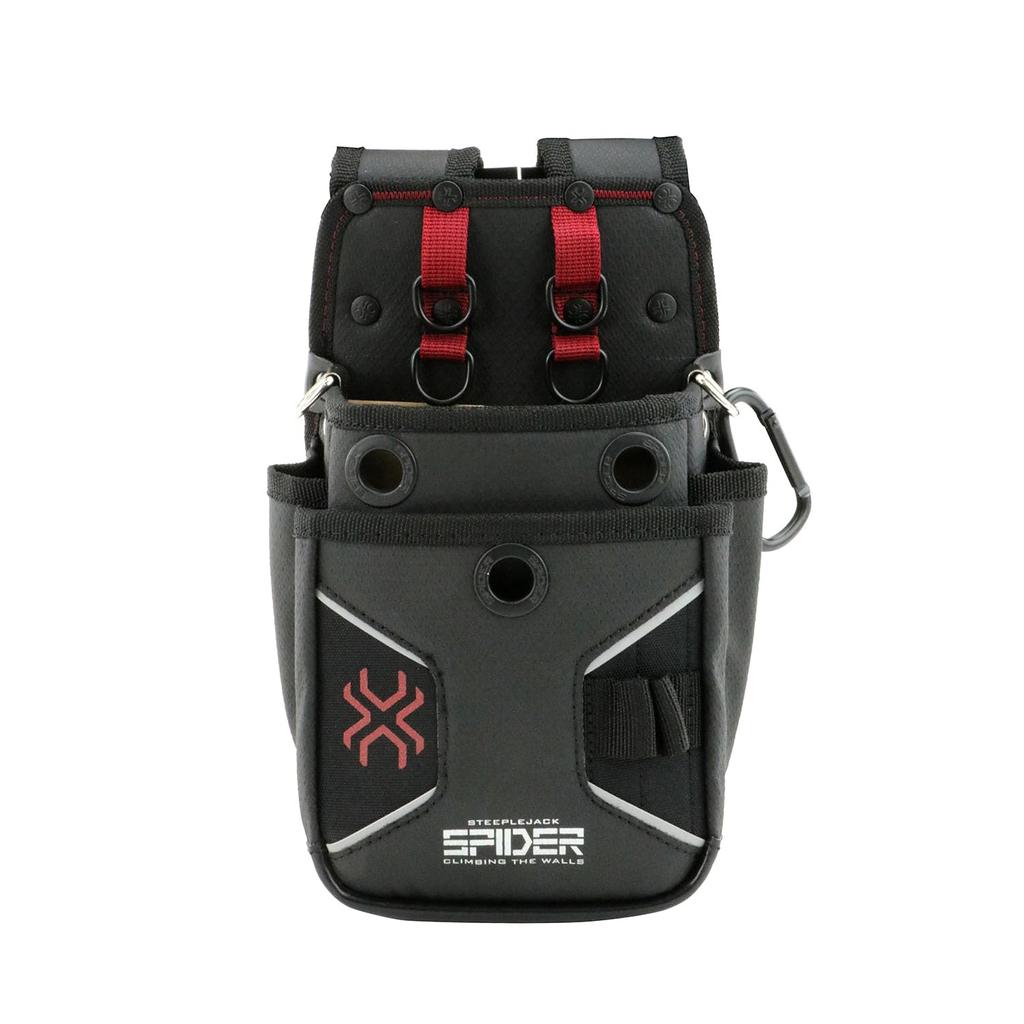 SK11 SPIDER Small Waist Pouch, 2-Tier, Reinforced Bottom, Pleated Belt for Carabiners and Rings (SPD-HG4-JY)