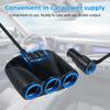 12 24V 3Ways Car Lighter Socket Splitter USB Charger Power Adapter Replacement for Vehicles and Tablet PC,