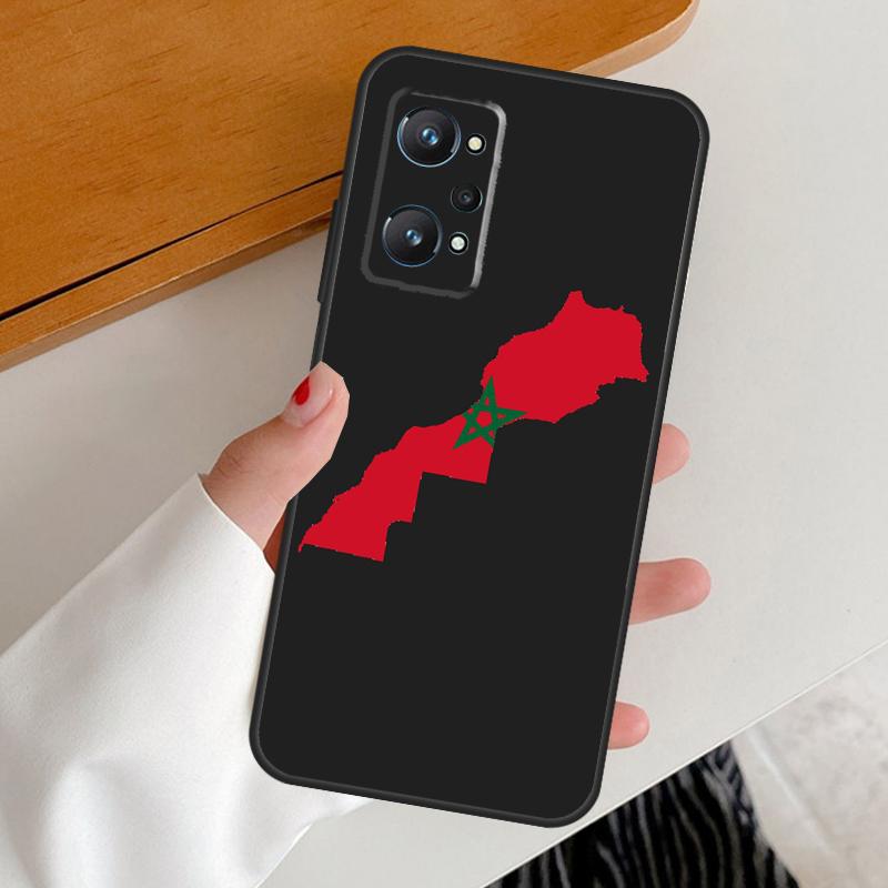 Morocco Map Flag For Realme 15 GT7 Pro GT6 10 11 12 13 14 Pro Plus C65 C67 C63 C61 C51 C53 C35 C75 C55 Case