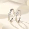 Schicksalsknoten Möbius Partnerringe: s925 Sterlingsilber Paar, Perfektes Valentinstags- oder Geburtstagsgeschenk für Freundin.