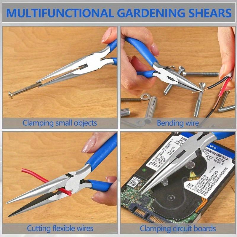 1Pc Multi Tool Long Nose Plier Needle Nose Plier Forceps Repair Hand Tool For DIY Jewelry Making, Electronics Repair Etc