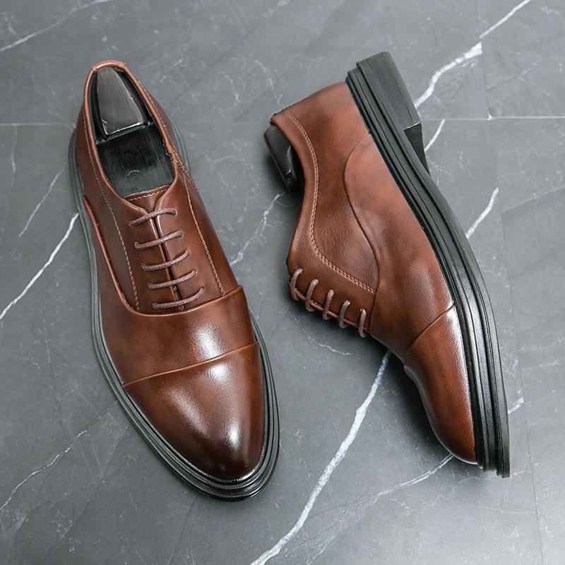 

Кожаная обувь Повседневная деловая обувь для мужчин Платье Tenis De Hombre Мокасины Мокасин Tenis Caballero Дизайнерские кроссовки 46 коричневый