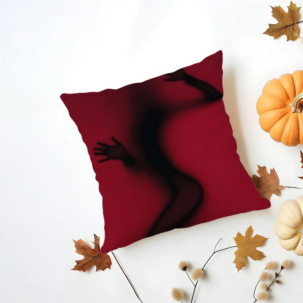 Dark Color Scheme Cushion Cover Washable Linen Pillowcase Soft  for Daily Sofa Bed Home Room Decor