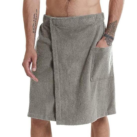 Morgonrock Badhandduk Justerbar resår i midjan Hemkläder Nattlinne Ficka Utomhussport Simning Gym Spa Handduk