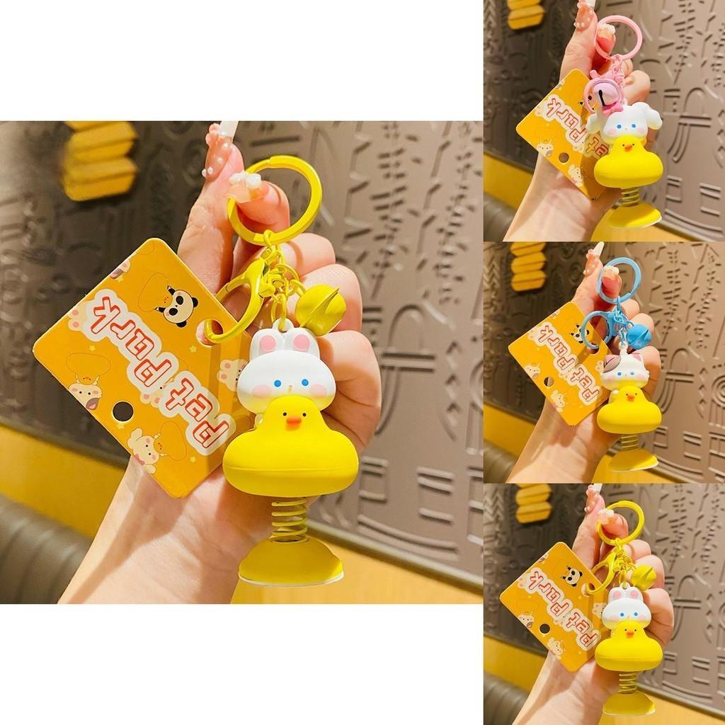 Adorable Panda Cartoon Keychain Silicone Key Ring Creative Car Accessory Gift