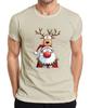 Santa Claus Reindeer Cartoon Funny Christmas Gift Kids Unisexs Tshirt