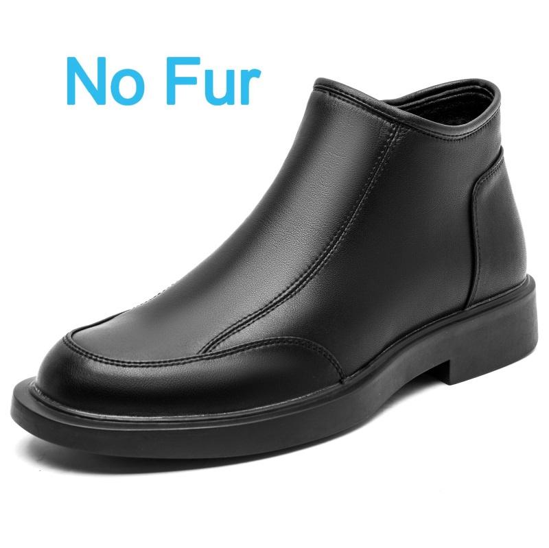 

Fashion 2024 New Casual Leather Boots Classic Trendy Versatile Comfort Footwear High Top Business Shoes British Style Casual Short Boots 38