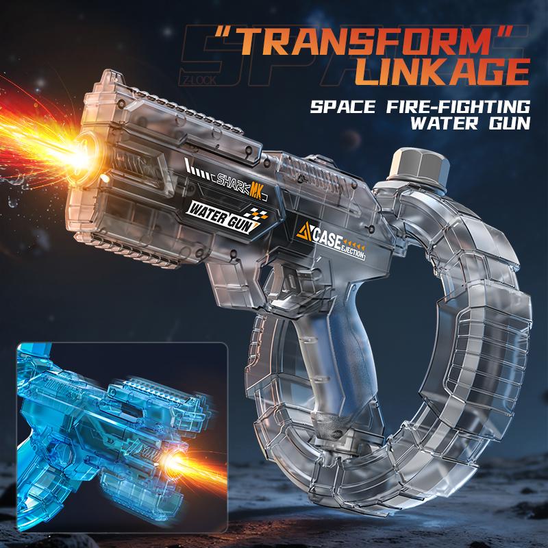 Led Emitting Electric Ring Water Gun Toys For Kids Outdoor Shooting Games Automatic Water Squirt Gun Kids Summer Pool Plaything