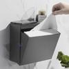 Gun Gray 304 Stainless Steel Bathroom Tissue Box Wall-mounted Toilet Paper Holder Tissue Organizer Black/Chrome Phone Holder