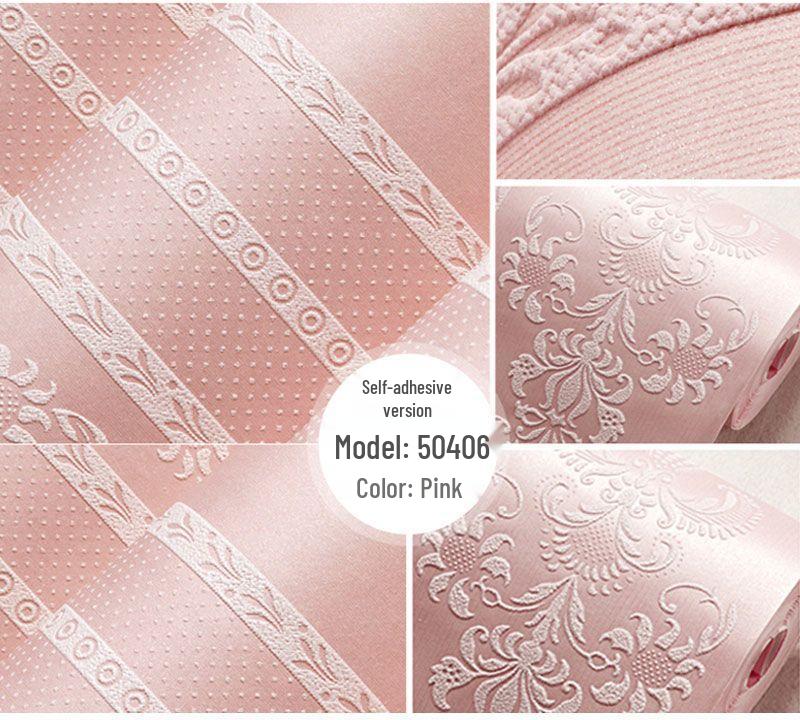 Eco-Friendly Mold-Proof Non-Woven 3D Wall Stickers: Thick, Self-Adhesive, Moisture-Resistant European-Style Wallpaper for Bedrooms and Living Rooms.