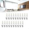 62KD 60Pack Metal Curtain Rails Hooks Gliders for Shower Curtain Home Decors for Curtain Track Rails for Home Offices Use
