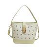Cartoon Bear Print Portable Small Bag Women 2025 Niche Design Bucket Bag Shoulder Bag