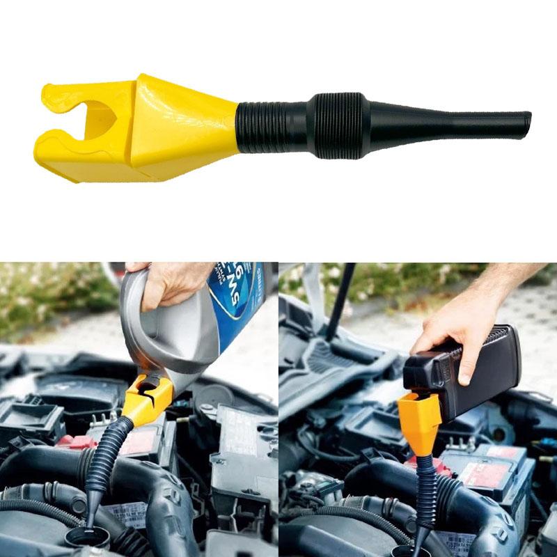 Car Motorcycle Refueling Gasoline Engine Oil Funnel Filter Transfer Tool Oil Change Oil Funnel Plastic Portable Folding Tool