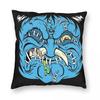 Shrunken Head Zombie Square Pillowcase Polyester Linen Velvet Printed Zip Decorative Home Cushion Cover
