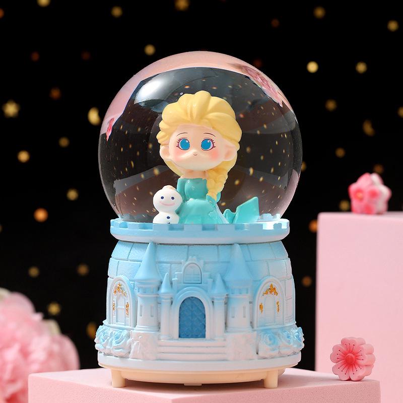 Christmas Fantasy Crystal Ball Music Box - Princess Ornament Gift for Girls' Birthdays