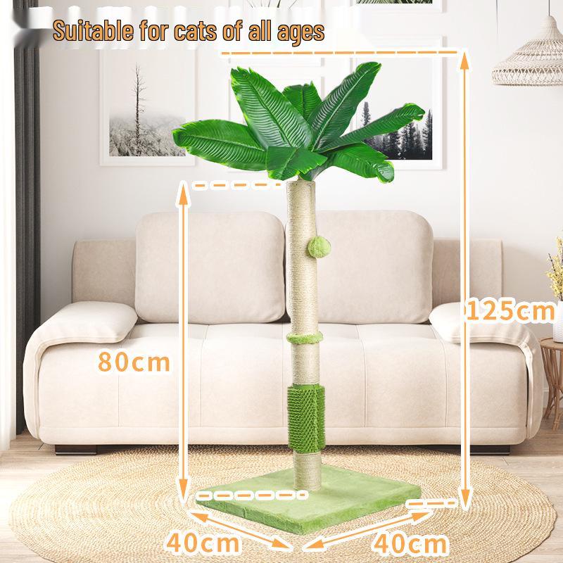 Large Sisal Cat Scratching Post & Tree with Claw Sharpening Toy