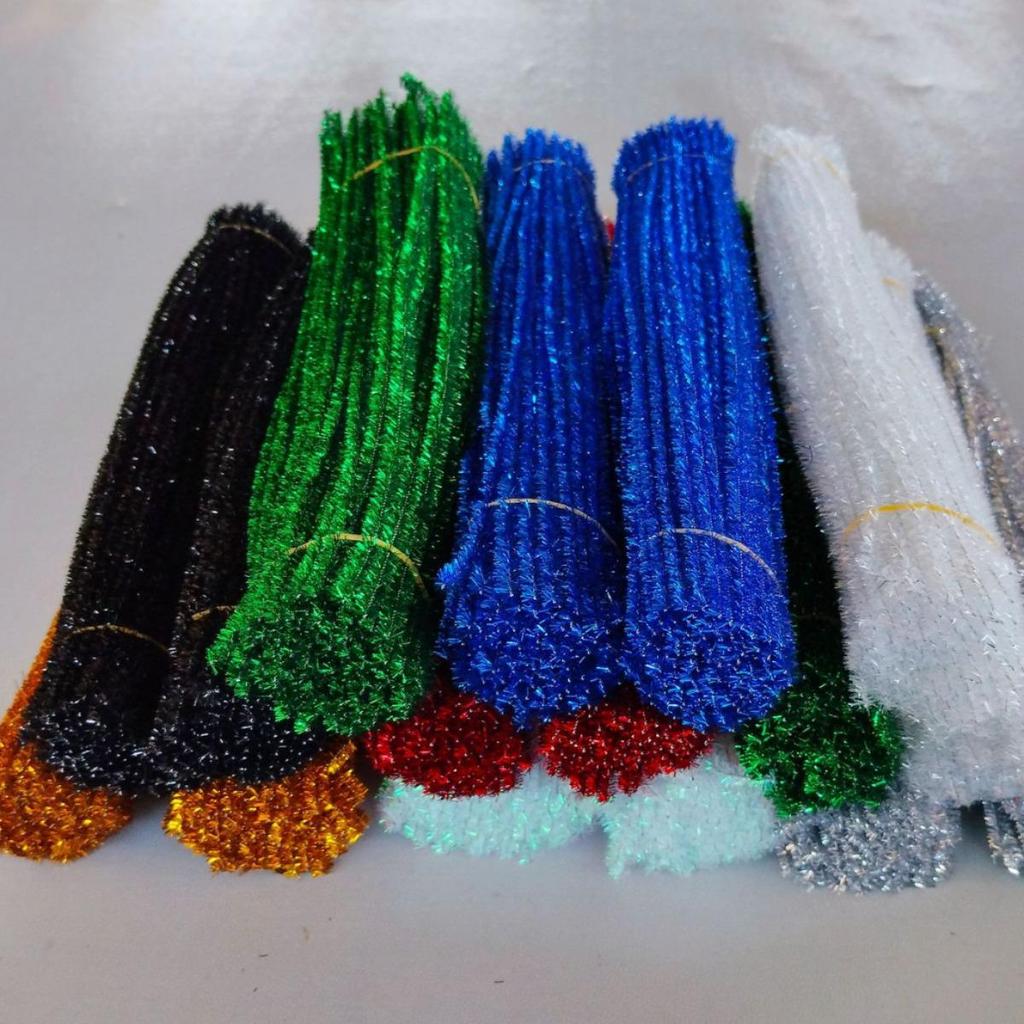 30CM Glitter Chenillepiprensare för DIY-hantverk - 100-pack