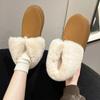 Fur and Fur Integrated Snow Boots for Women Winter with Thick Velvet and Outer Wear Warm and Thick Soled Cotton Bread Shoes