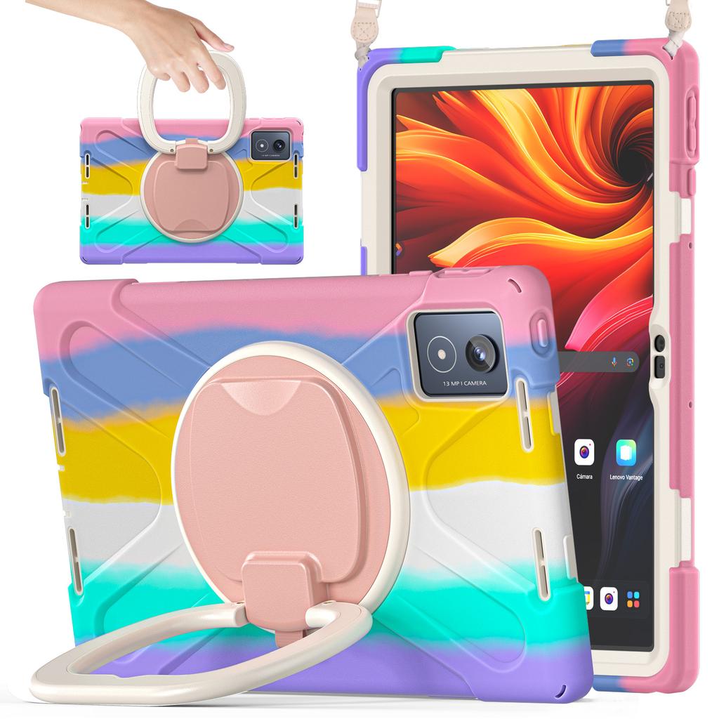 For Samsung Galaxy Tab S11 Ultra Kickstand Case TPU PC Silicone Tablet Cover with Shoulder Strap