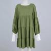 Women's  Sleeve Long Sleeve Patchwork Loose Swing Dress