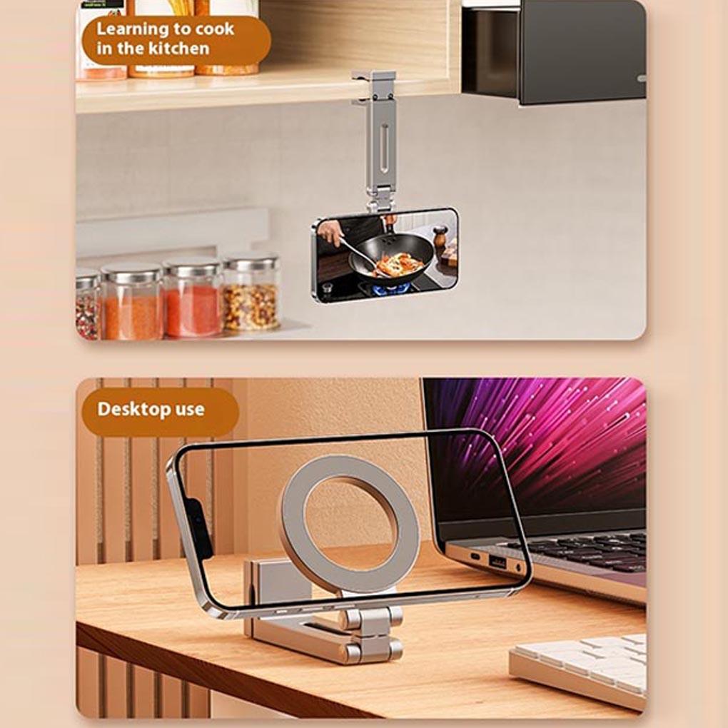 Universal Magnetic Phone Holder Travel Essentials Flexible Rotation Hands-Free Airplane Phone Mount for Live Vlog Selfie